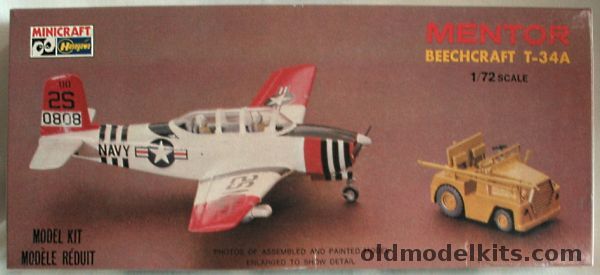 Hasegawa 1/72 Beechcraft T-34A Mentor with Tractor - US Navy, 1088 plastic model kit